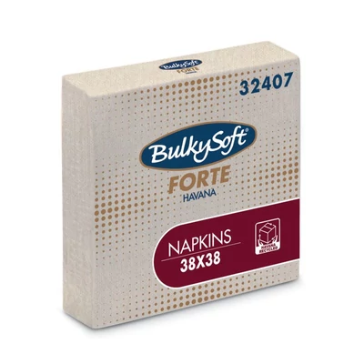 BulkySoft textúrált szalvéta 38x38 cm 1/4 hajtás 40 lap/csomag - újrahasznosított