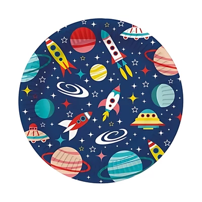 PAW 23 cm kerek papírtányér 10 db/csomag Galaxis