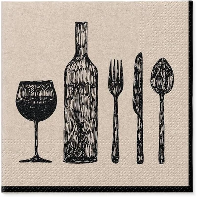PAW papírszalvéta 33x33 cm 3 rétegű 20 db/csomag We care dinner set
