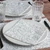 Mapelor textilhatású szalvéta 40x40 cm 50 db/csomag Firenze - fehér,szürke