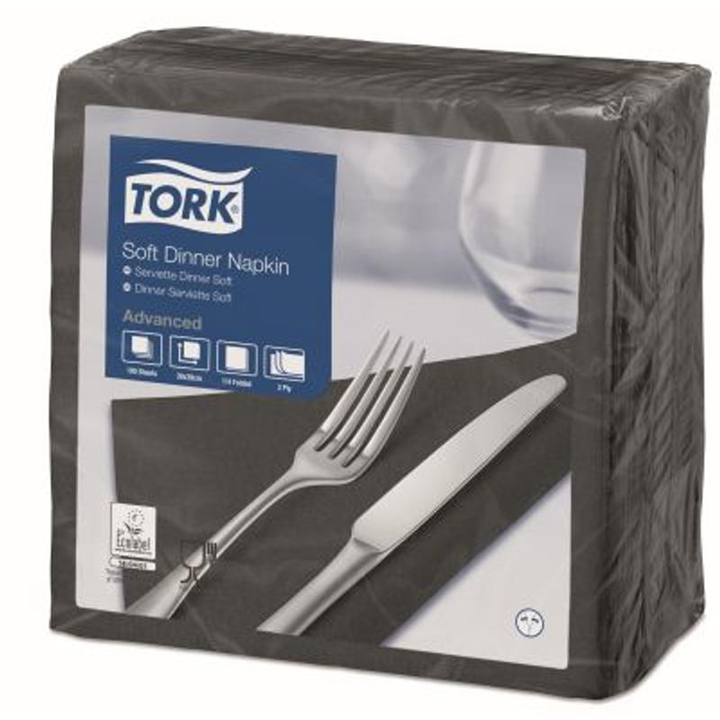 Papírszalvéta 3 rétegű 39x39 cm Tork fekete