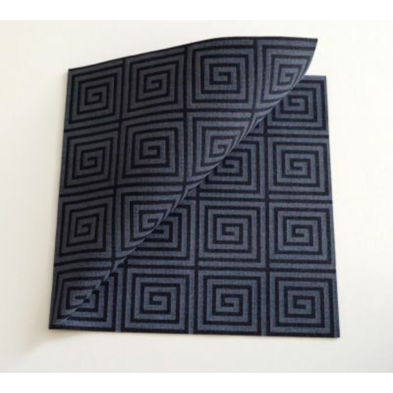 Textilhatású szalvéta 40x40 cm Greca Range - fekete
