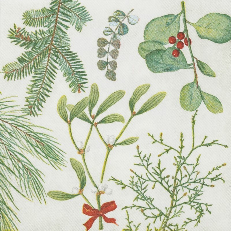 Karácsonyi papírszalvéta 33x33 cm Amaryllis - zöld