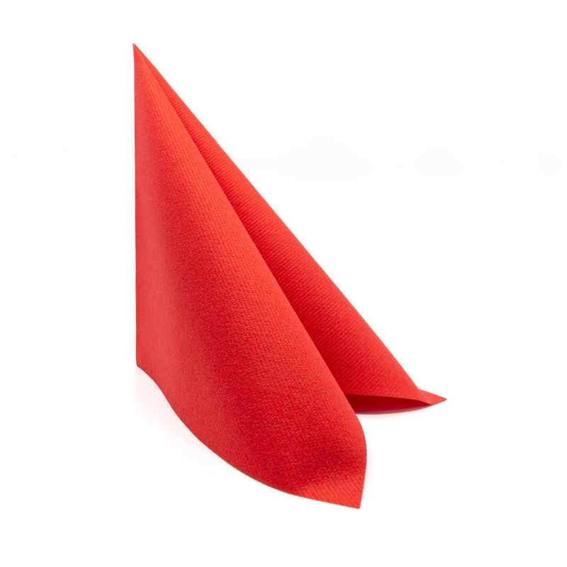 Textilhatású szalvéta 40x40 cm – piros