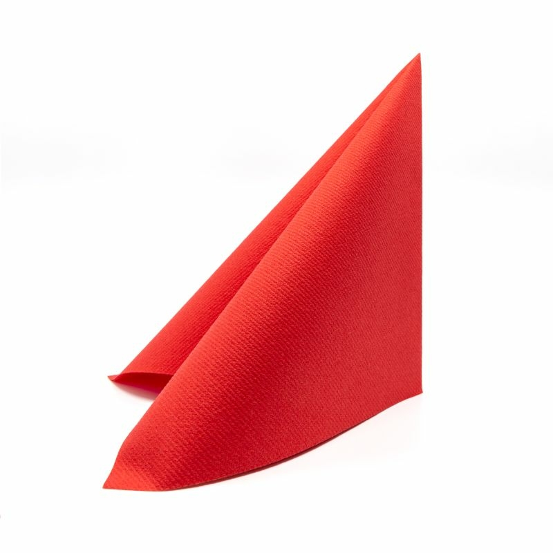 Textilhatású szalvéta 40x40 cm – piros