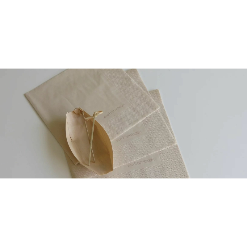 Papírszalvéta 33x33 cm 2 réteg ecobamboo - natúr