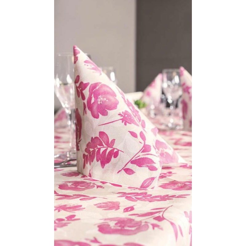 Textilhatású szalvéta 40x40 cm Garden - rózsaszín