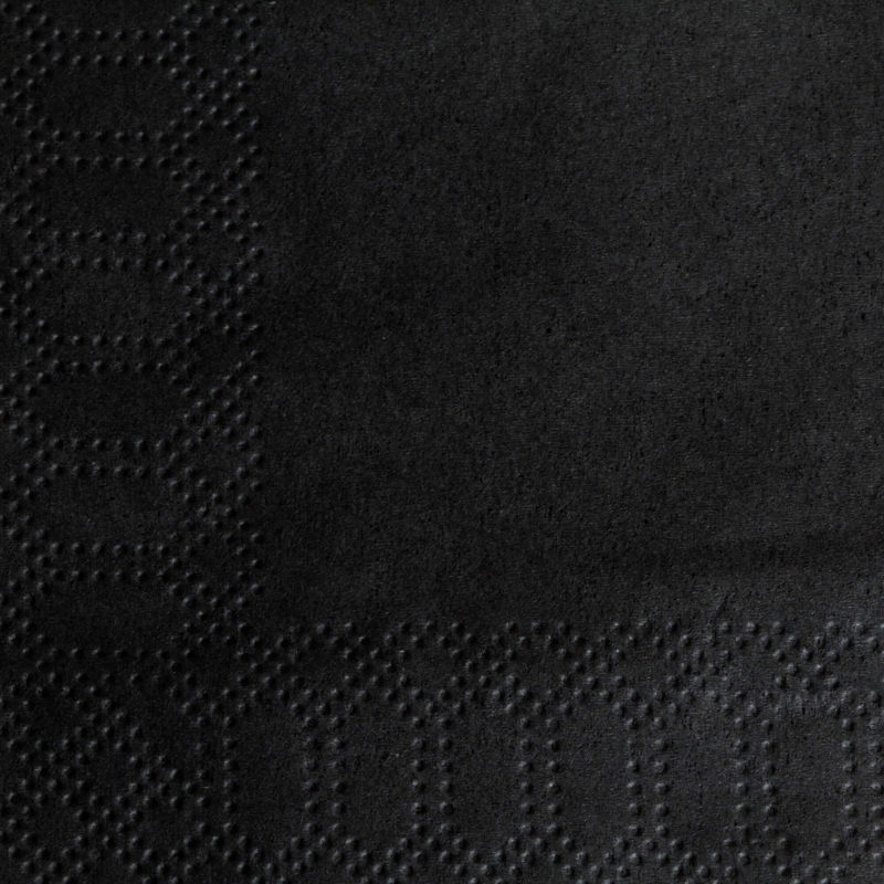 Koktélszalvéta 24 x 24 cm 2 rétegű - fekete