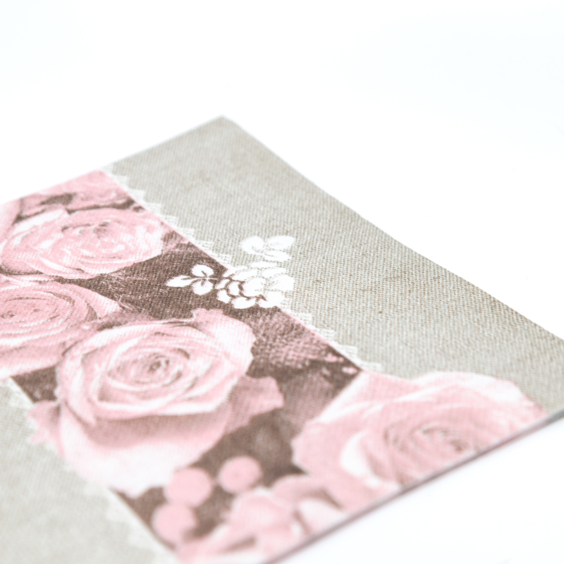 Textilhatású szalvéta 40x40 cm Lovely Roses - rózsa - 91929
