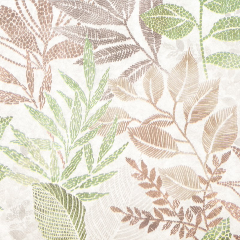Textilhatású szalvéta 40x40 cm Rising Leaves - zöld - AAN126816