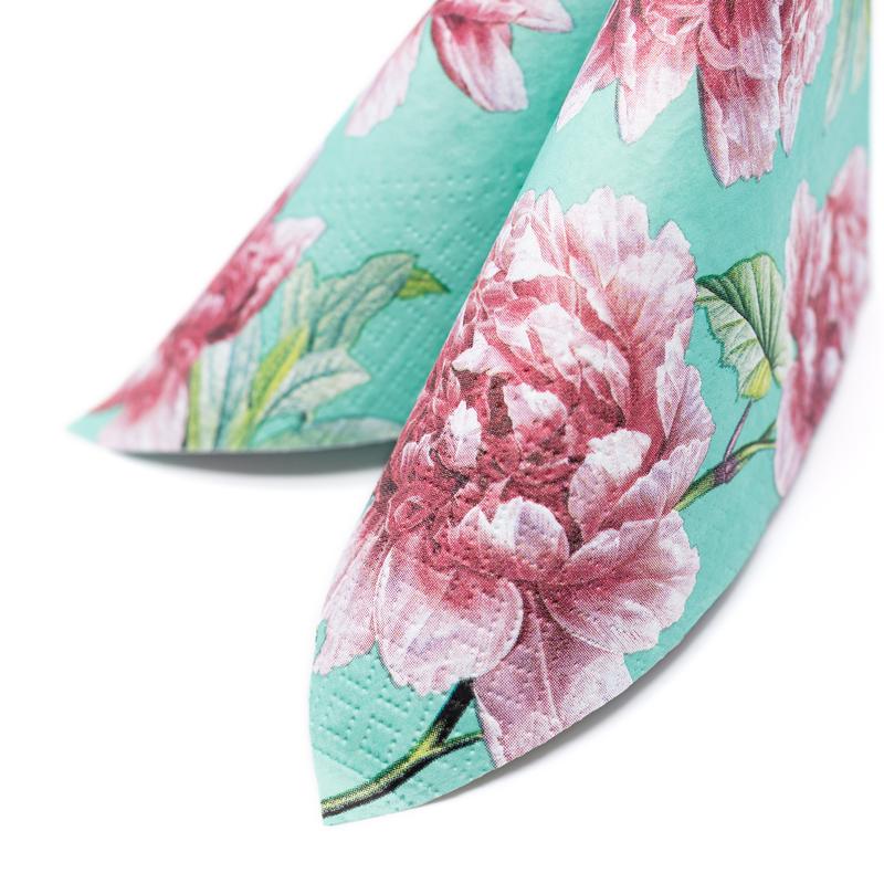 BEAUTIFUL PEONIES papírszalvéta 33x33 cm 