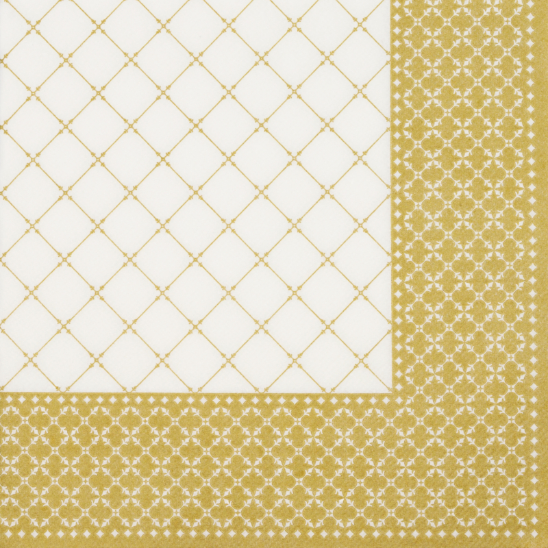 Textilhatású szalvéta 40x40 cm Grid - arany - AAN004000