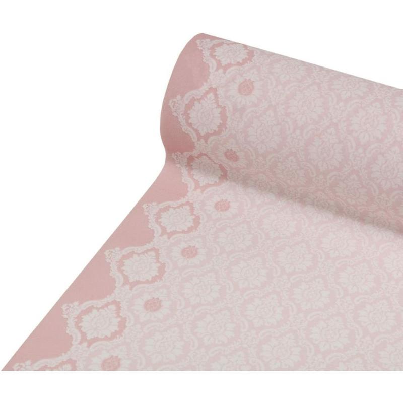 Asztali futó 40 cm x 24 m textilhatású Mandy - púderrózsa