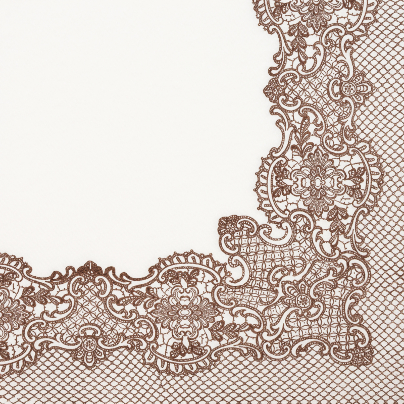 Textilhatású szalvéta 40x40 cm Royal Lace-barna-AAN002400