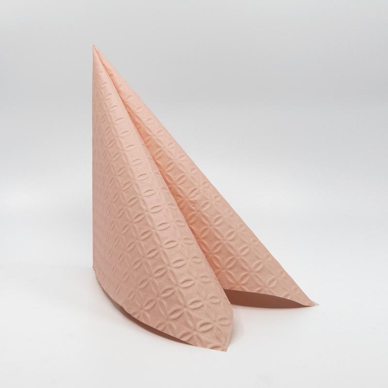 INSPIRATION Modern papírszalvéta 33x33 cm 3 rétegű barack-SDL100034