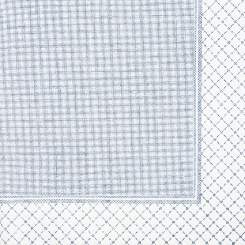 Textilhatású szalvéta 40x40 cm Net kék