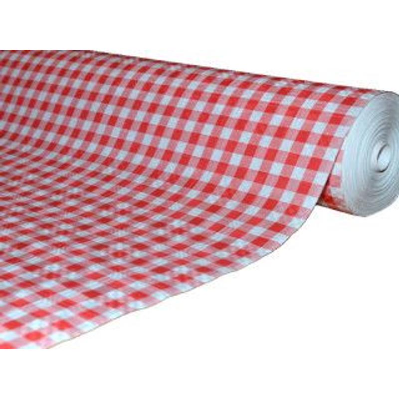 100 cm x 50 m papír futó - piros kockás