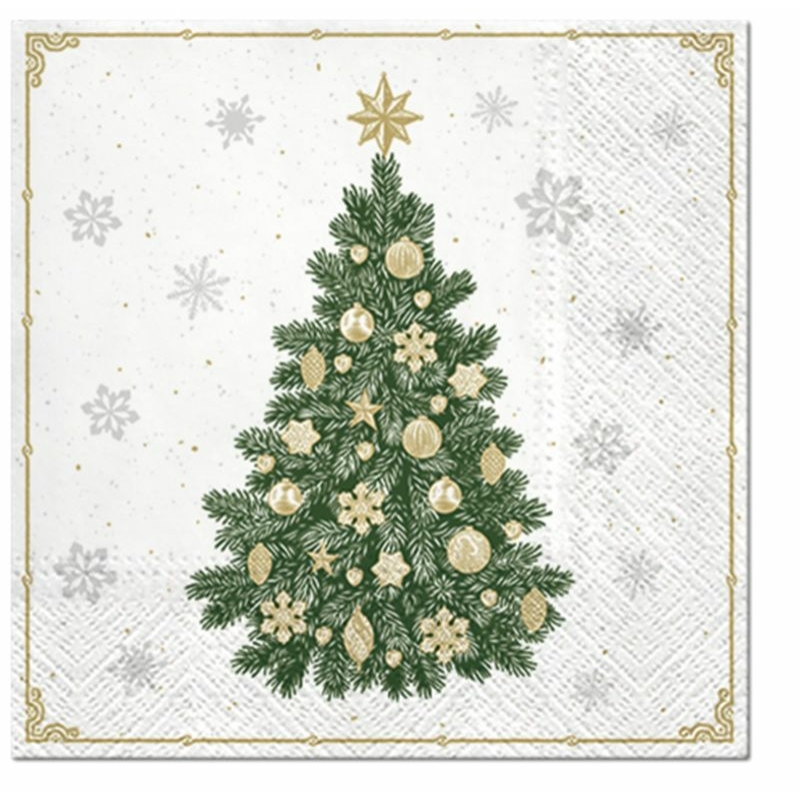 Karácsonyi papírszalvéta 33x33 cm Frosty Tree