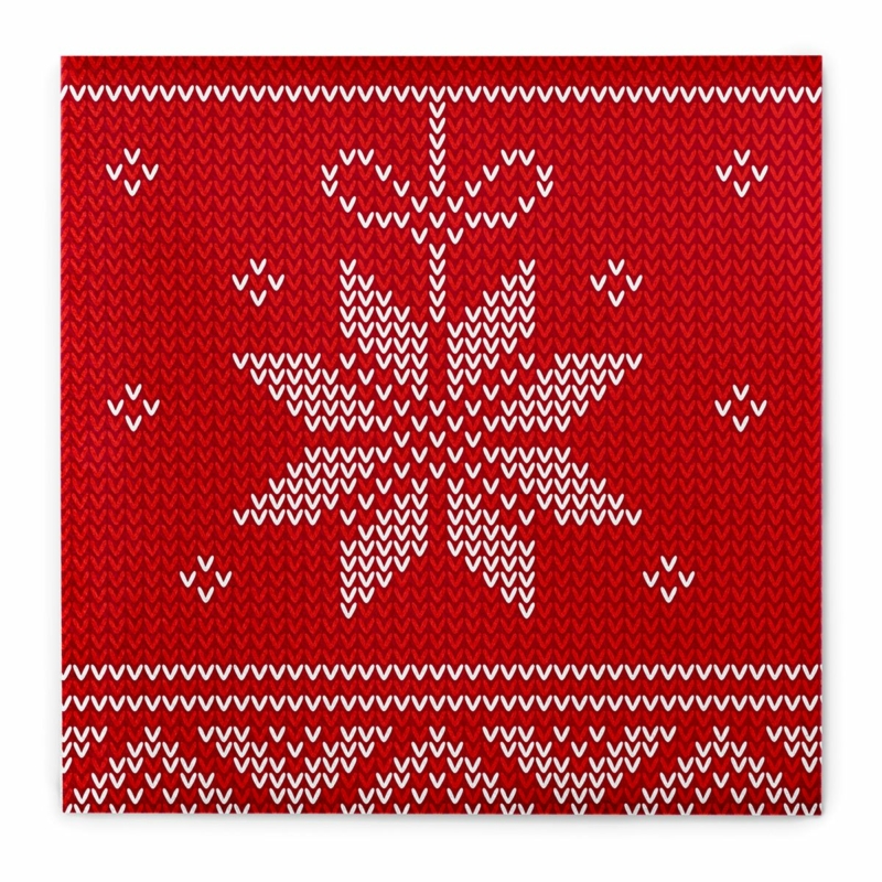 Karácsonyi textilhatású szalvéta 40x40 cm Mick piros 