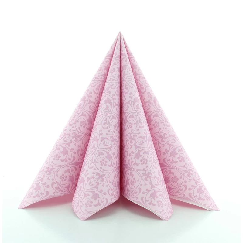 Mank textilhatású szalvéta 40 40 cm Janet rózsa