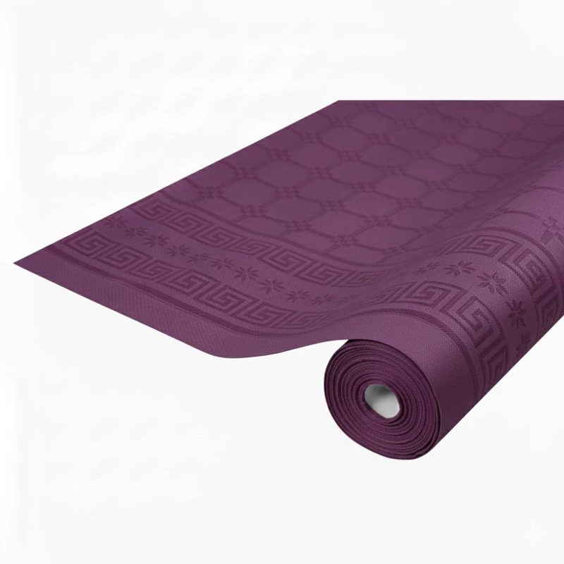 Bankett tekercs 120 cm x 25 m papír Damaszt szilvalila