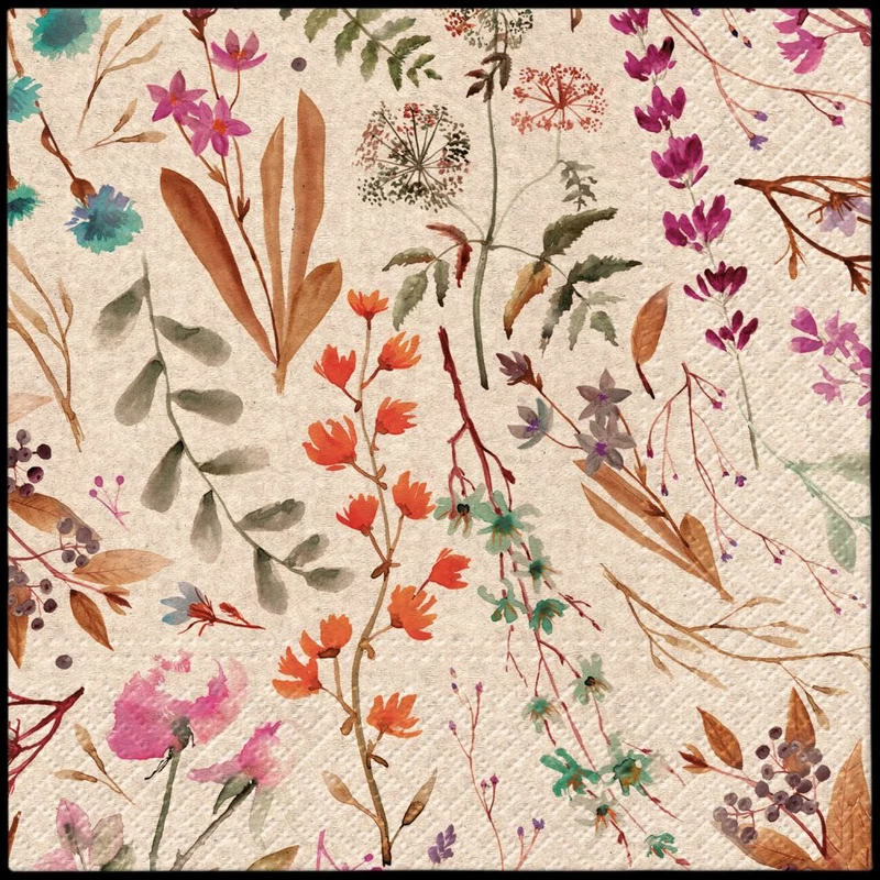 papírszalvéta 33x33 cm 3 rétegű 20 lap/csomag Eco Virágos csokor