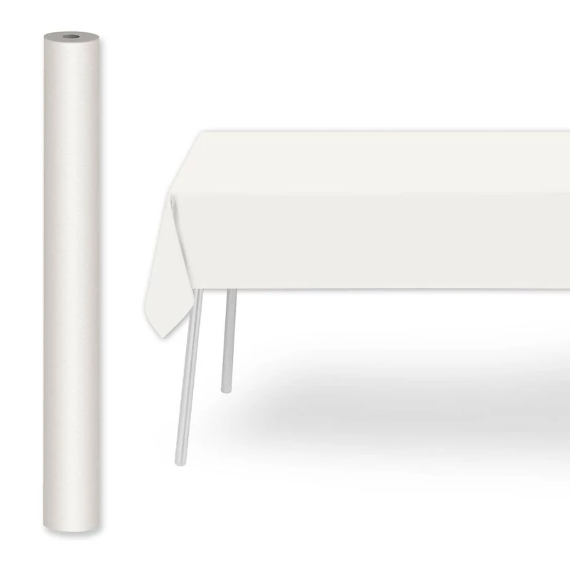 Pack Service textilhatású bankett tekercs 1,2 m x 25 m fehér