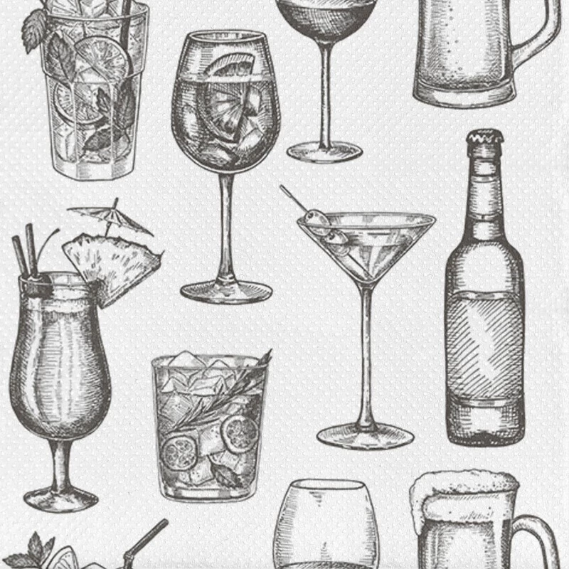 Koktélszalvéta 2 rétegű 24x24 cm Mojito, 100 db/csomag fehér