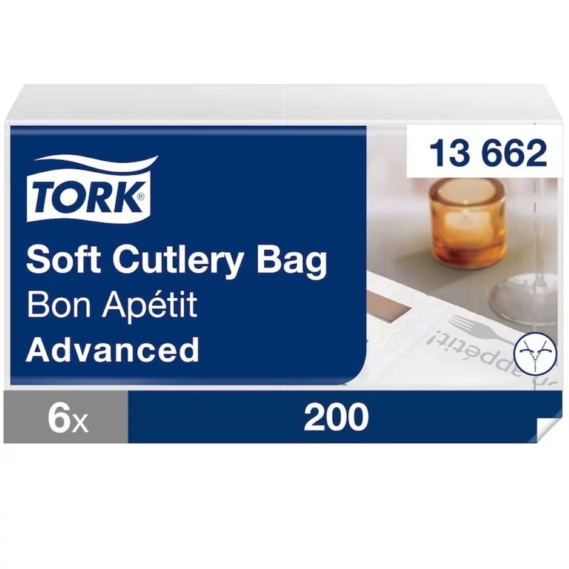 Tork Soft Bon Appetit feliratos szervízszalvéta