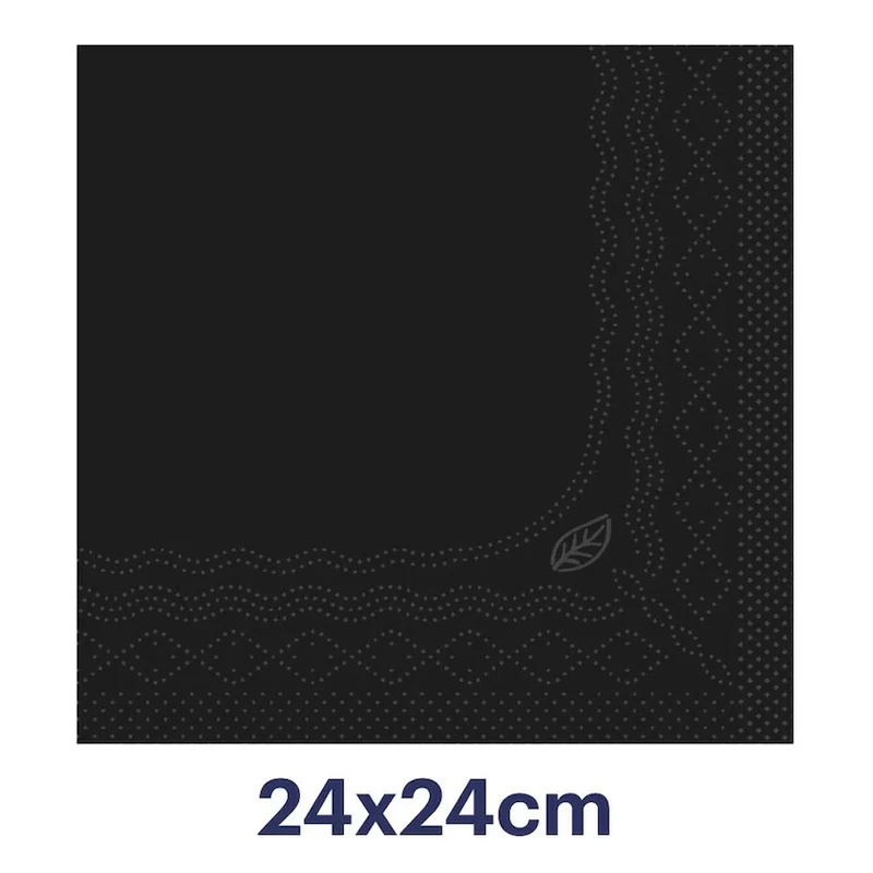 Tork Koktélszalvéta 2 rétegű 24x24 cm 200 db/csomag fekete