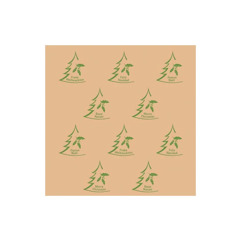 Mank Karácsonyi punta punta szalvéta 40x40 cm Újrahasznosított X-mas natúr barna