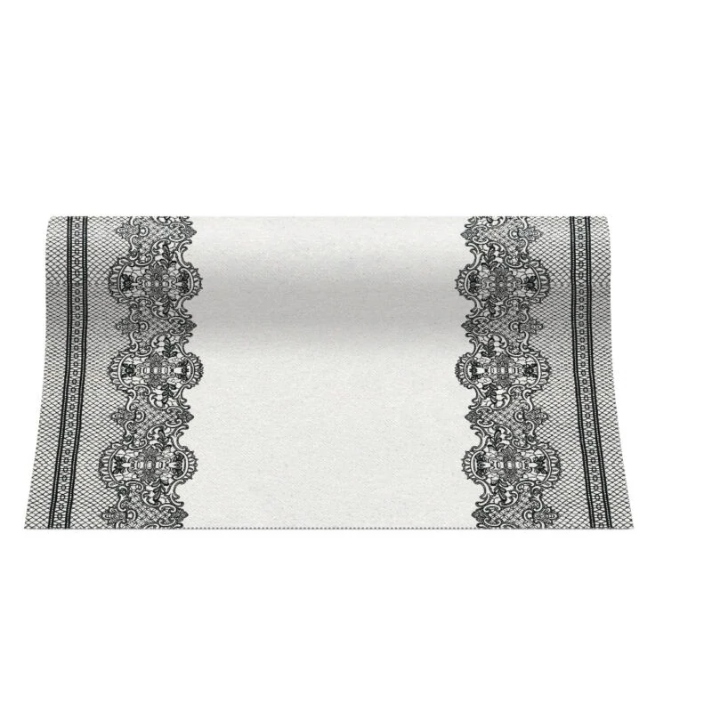 PAW asztali futó 40 cm x 24 m textilhatású Royal Lace fekete