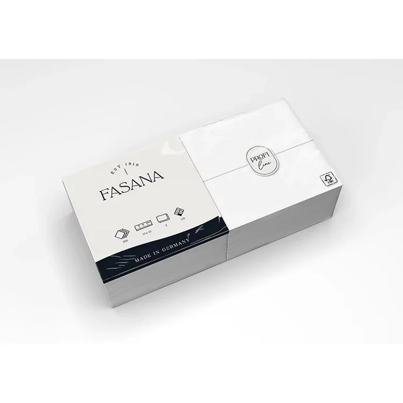 Papírszalvéta 33x33 cm 1/8 hajtású 2 réteg fehér, 250 db/csomag
