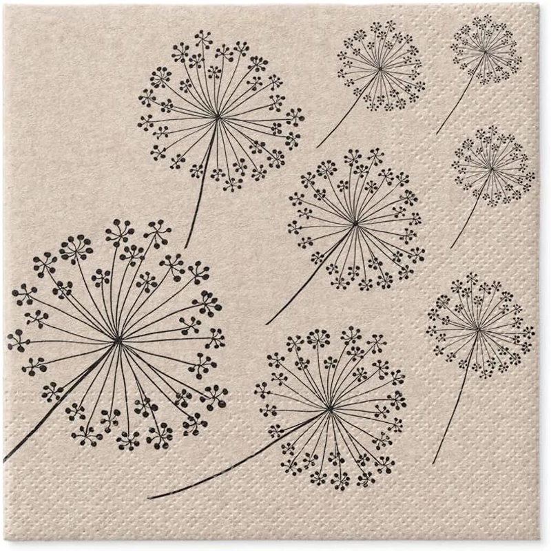 PAW újrahasznosított papírszalvéta 33x33 cm 3 rétegű 20 db/csomag Pitypang