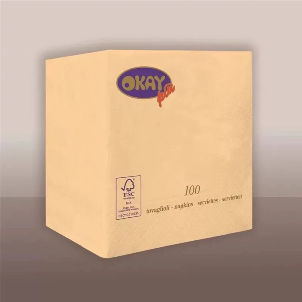 Okay koktélszalvéta 25x25 cm 100 lap/csomag - pezsgő