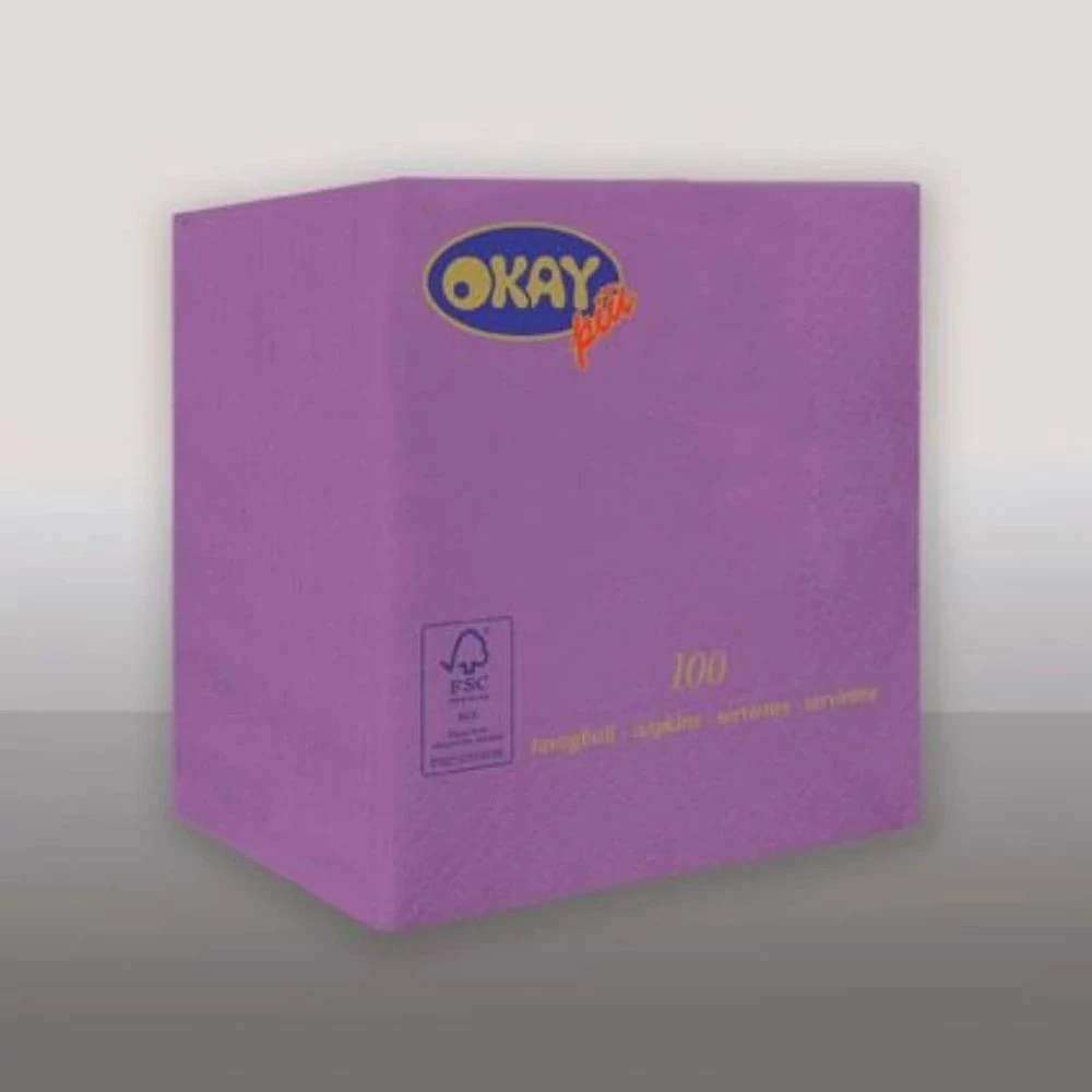 Okay koktélszalvéta 25x25 cm 100 lap/csomag - viola