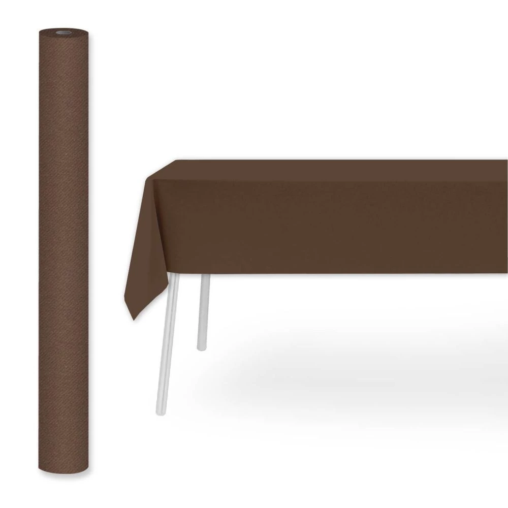 Pack Service textilhatású bankett tekercs 1,2 m x 25 m barna