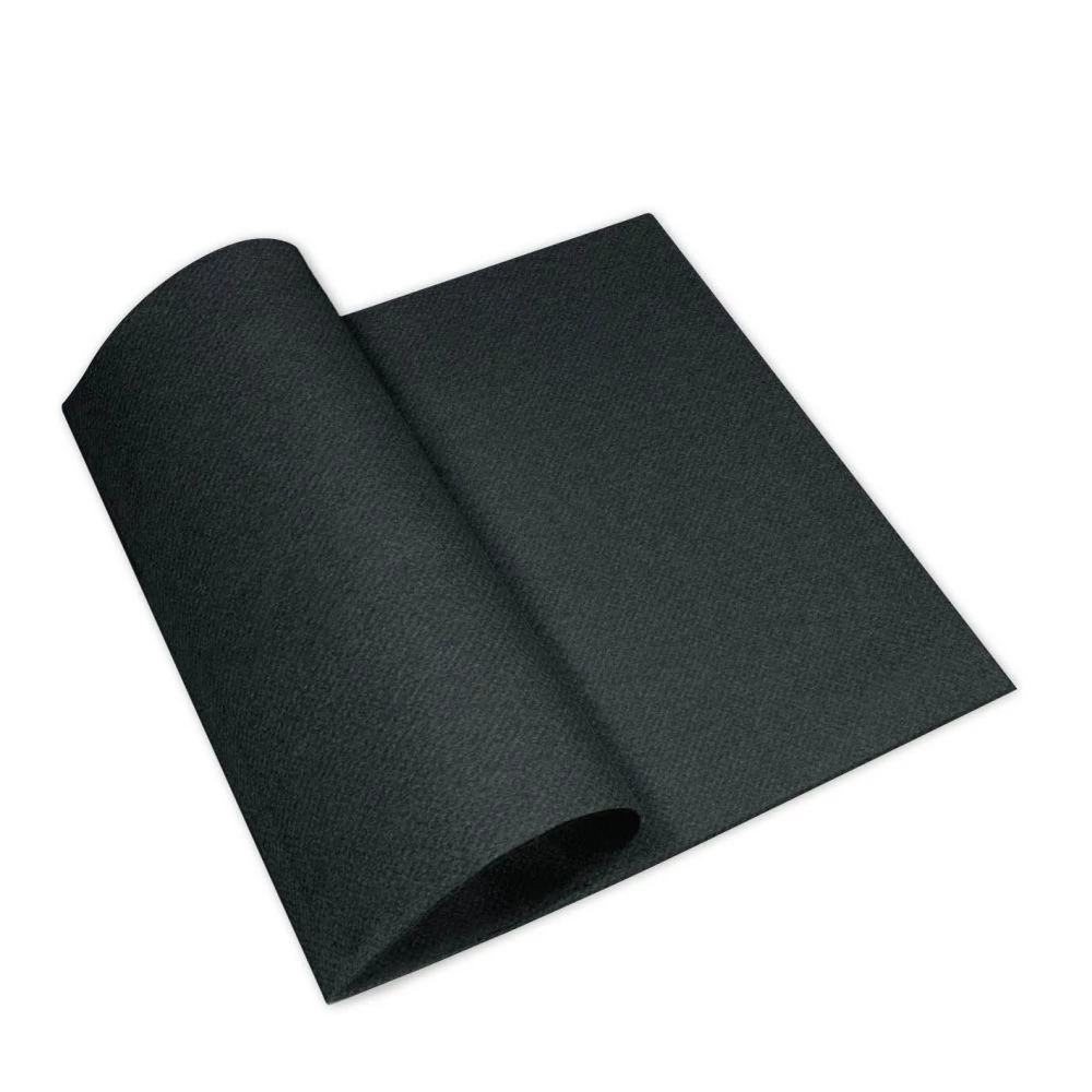 Pack Service textilhatású egyszínű szalvéta 40x40 cm 50 lap/csomag - fekete