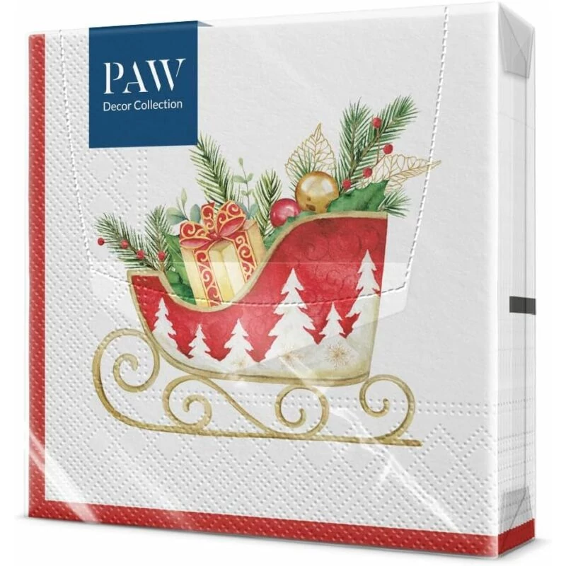 PAW papírszalvéta 33x33 cm 3 rétegű 20 lap/csomag