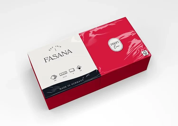 Fasana Papírszalvéta 33x33 cm 1/4 hajtású 2 réteg 250 lap/csomag - jalapeno piros