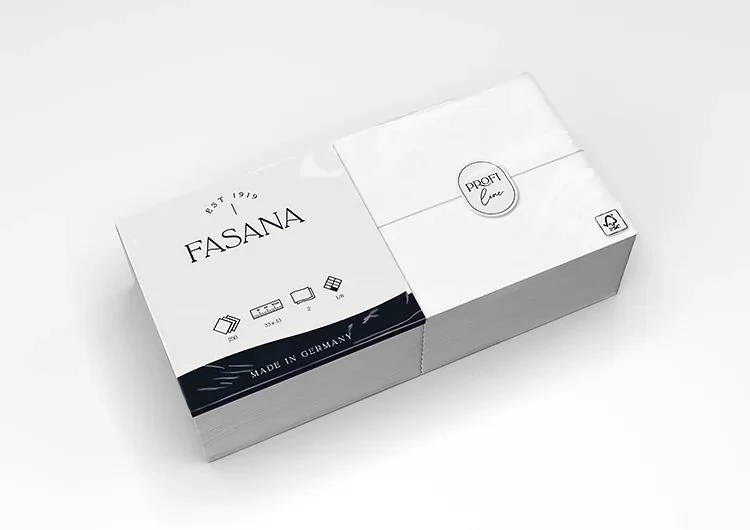 Fasana Papírszalvéta 33x33 cm 1/8 hajtású 2 réteg 250 lap/csomag - gyöngyfehér