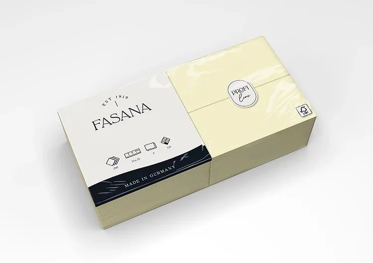 Fasana Papírszalvéta 33x33 cm 1/8 hajtású 2 réteg 250 lap/csomag - krém