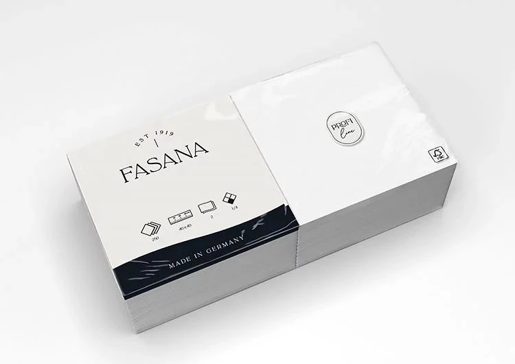 Fasana Papírszalvéta 40x40 cm 1/4 hajtású 2 réteg 250 lap/csomag - gyöngyfehér