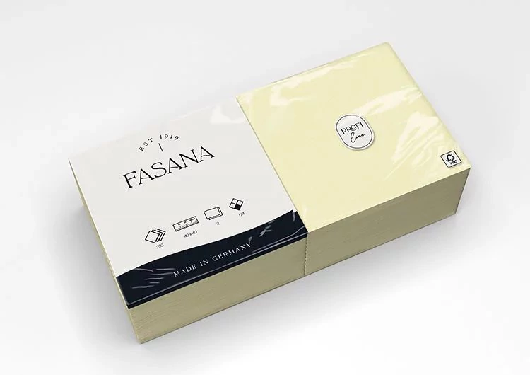 Fasana Papírszalvéta 40x40 cm 1/4 hajtású 2 réteg 250 lap/csomag - krém