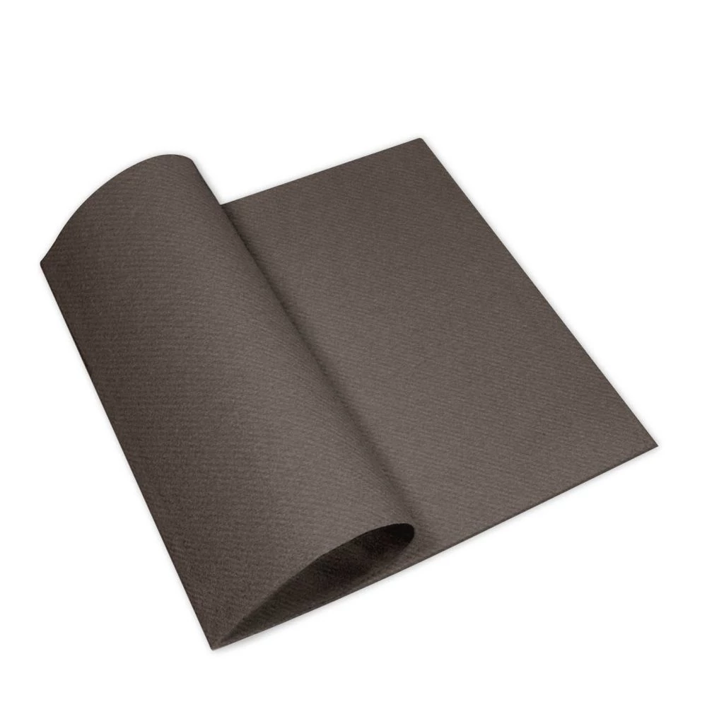 Pack Service textilhatású egyszínű szalvéta 40x40 cm 50 lap/csomag - barna