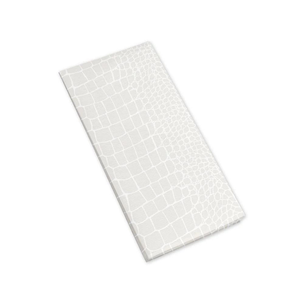 Pack Service textilhatású szalvéta 40x44 cm 1/8 hajtású 50 lap/csomag Croko - fehér