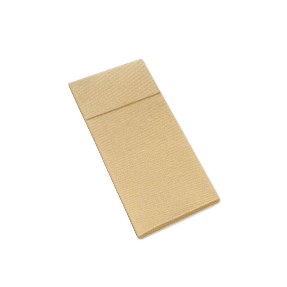 Pack Service evőeszköztartós szalvéta textilhatású 40x32 cm 1/8 hajtású 50 lap/csomag natúr